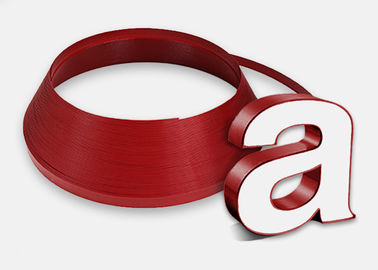 Güvenli Malzeme Kırmızı Renkli Akrilik Kanal Mektubu Kenar 2.0cm Genişlik Plastik Trim Kapağı