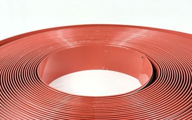 PVC ile Kırmızı Renk 50 Metre Kanal Alüminyum Esnek 7CM Geri Formu